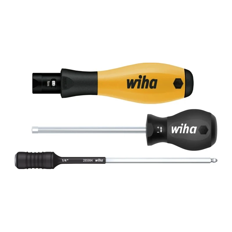 Wiha Adjustable Torque Screwdriver 0.1 To 0.6 Nm 1/4" Bits Drive ESD Safe ±6 % Accuracy 36852