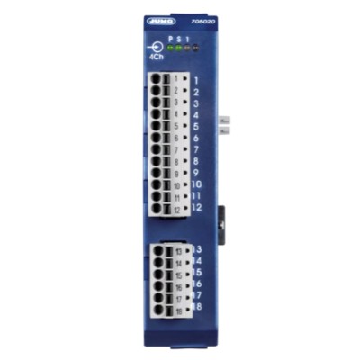Jumo 4-Channel Analogue Input Module DIN Rail Mount variTRON 705025/36/000