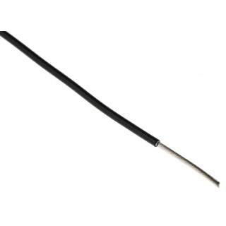 TE Connectivity 100 g Series Black Harsh Environment Wire Polymer 0.18mm Strand Size 100 m 125°C 100G0111-0.50-0
