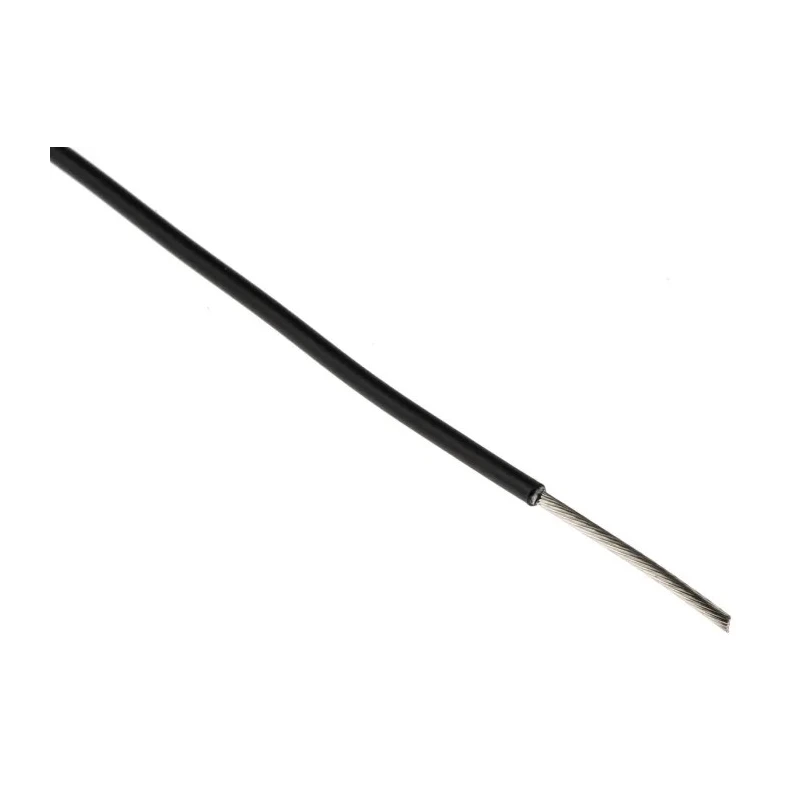 TE Connectivity 100 g Series Black Harsh Environment Wire Polymer 0.18mm Strand Size 100 m 125°C 100G0111-0.50-0
