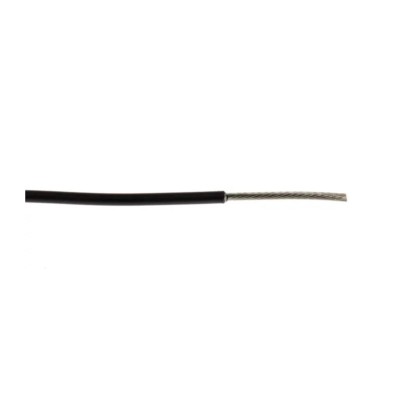 TE Connectivity 100 g Series Black Harsh Environment Wire Polymer 0.18mm Strand Size 100 m 125°C 100G0111-0.50-0