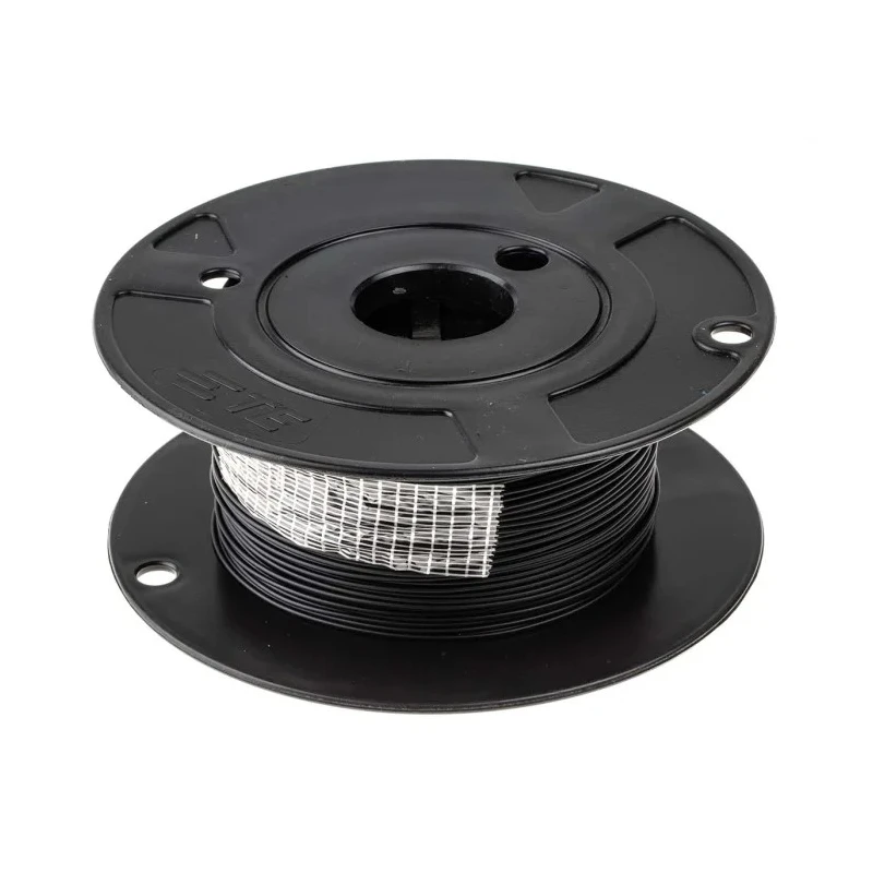 TE Connectivity 100 g Series Black Harsh Environment Wire Polymer 0.18mm Strand Size 100 m 125°C 100G0111-0.50-0