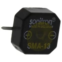Sonitron 75 dB Surface Mount Continuous Tone Piezo Buzzer Component 14 mm Length, 6.5 mm Height, 1.5V dc Min 24V dc SMA-13-S