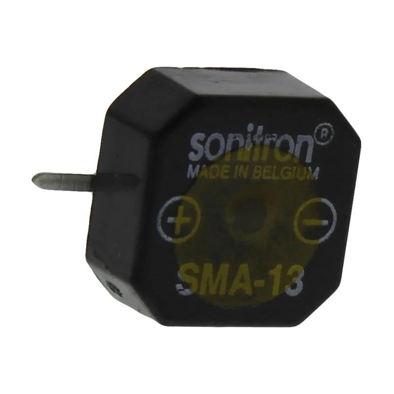Sonitron 75 dB Surface Mount Continuous Tone Piezo Buzzer Component 14 mm Length, 6.5 mm Height, 1.5V dc Min 24V dc SMA-13-S