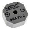 Sonitron 91 dB Through Hole Continuous Internal 9.5 mm Buzzer 21 mm 1.5 V dc Min 15V dc Max SMA-21LC-P10