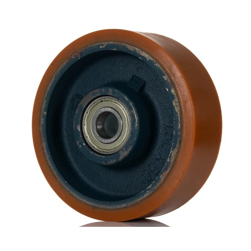 LAG Orange Blue Polyurethane Trolley Wheel 150mm Diameter 700kg Load Capacity Cast Iron Hub Ball Bearing 7020 CC