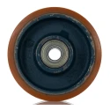LAG Orange Blue Polyurethane Trolley Wheel 150mm Diameter 700kg Load Capacity Cast Iron Hub Ball Bearing 7020 CC