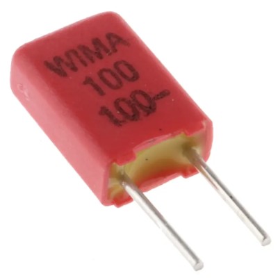 WIMA FKP2 Film Capacitor, ±5% Tolerance, 100 pF Capacitance, 100 V DC, 63 V AC, Through Hole Mount FKP2
