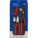 Knipex 3-Piece High Leverage Plier Set Combination Pliers, Cutters, Water Pump Pliers 00 20 10