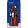 Knipex 3-Piece High Leverage Plier Set Combination Pliers, Cutters, Water Pump Pliers 00 20 10