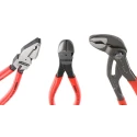 Knipex 3-Piece High Leverage Plier Set Combination Pliers, Cutters, Water Pump Pliers 00 20 10