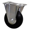 Guitel Hervieu Fixed Castor, 50 mm Wheel Diameter, 50 kg Load Capacity, Rubber Wheel, Pressed Steel Frame, Bright 5083052