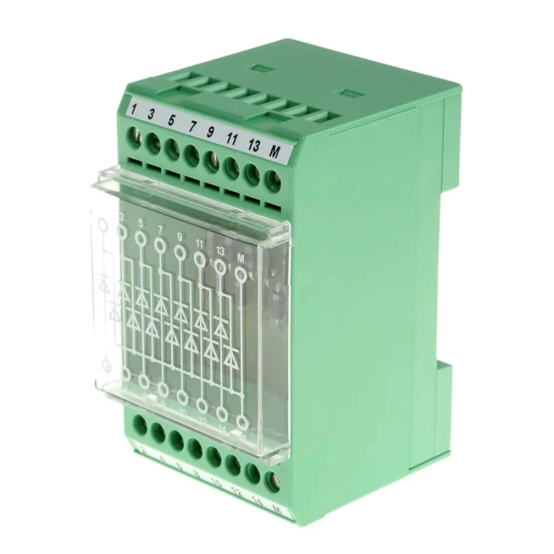 Phoenix Contact EMG 45-DIO14M/LP Series Modular Component Terminal Block Green, Screw Termination, 14 Positions 2950132