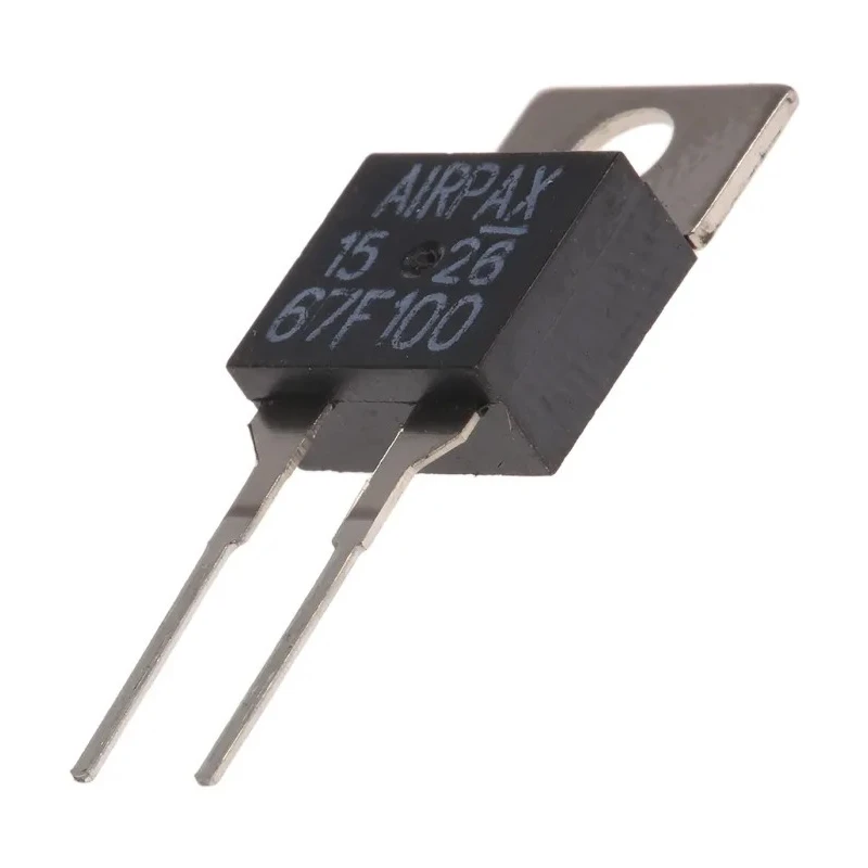 Airpax Bi-Metallic Thermostat, Closes at 100 °C, 130 °C Max, Normally Open, Automatic Reset, 1 A, PCB Terminal 67F100