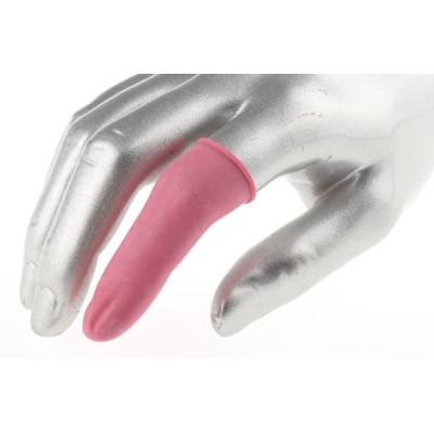 RS PRO Pink Latex Finger Cots, Size 9 (L), Anti-Static, Powder-Free, 100 Per Pack 266-2874