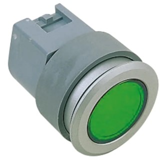 EAO Panel Mount Green LED Pilot Light EAO 04 31 mm Cutout IP65 Round 704.006.518