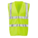 Orbit International Yellow Waterproof Hi Vis Vest Polyester Velcro Closure Unisex 2XL HVW03-Y-2XL