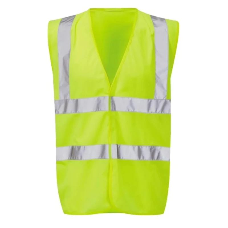 Orbit International Yellow Waterproof Hi Vis Vest Polyester Velcro Closure Unisex 2XL HVW03-Y-2XL