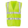 Orbit International Yellow Waterproof Hi Vis Vest Polyester Velcro Closure Unisex 2XL HVW03-Y-2XL