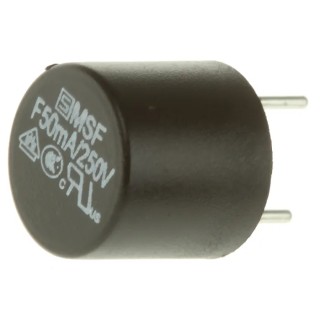 Schurter Non-Resettable Radial Fuse 50mA, 250V AC Fast Acting MSF 250 Series 0034.6001