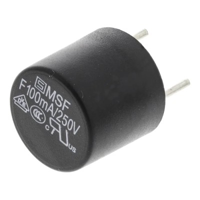 Schurter Non-Resettable Fuse Radial 100mA 250V AC Fast Acting Thermoplastic Body MSF 250 Series 0034.6004