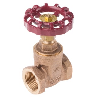 RS PRO Bronze Gate Valve 3/4 in Inlet Female, 3/4 in Outlet Female, 20 bar Maximum Operating Pressure 284-2553