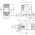 Ewellix Makers in Motion Linear Shaft Support Bearing Housing Aluminium 43.5 mm Height 70 mm Length LSCS 20