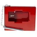 RS PRO Steel Wall Mount Red Key Lock Box with 2mm Break Glass Access Door 285-2780