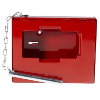 RS PRO Steel Wall Mount Red Key Lock Box with 2mm Break Glass Access Door 285-2780