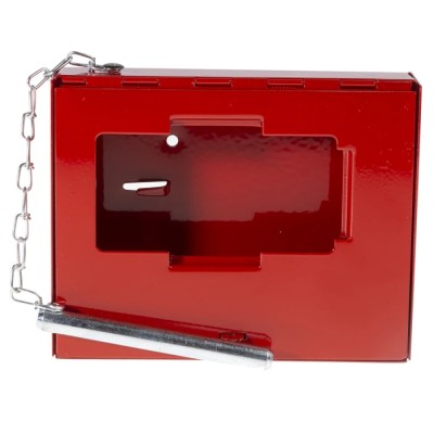 RS PRO Steel Wall Mount Red Key Lock Box with 2mm Break Glass Access Door 285-2780