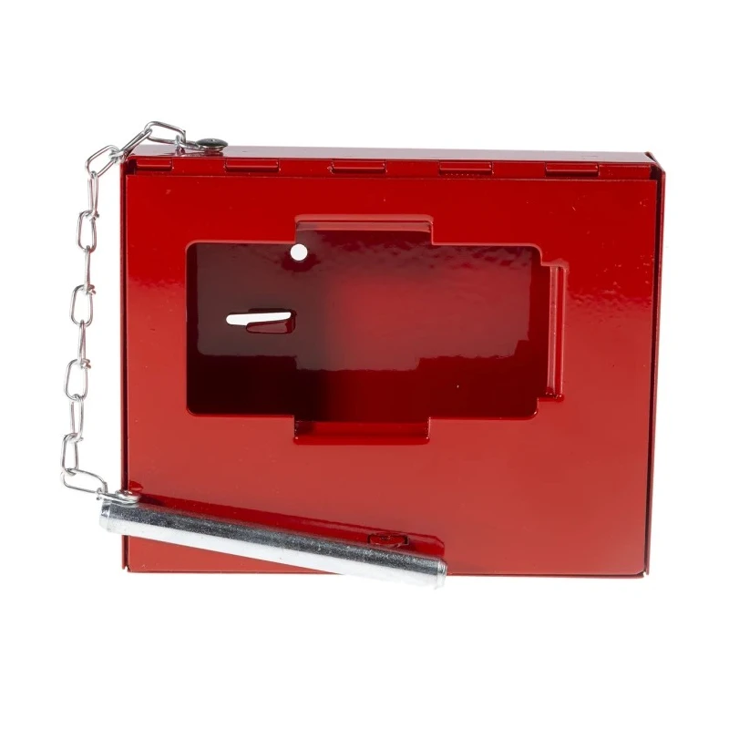 RS PRO Steel Wall Mount Red Key Lock Box with 2mm Break Glass Access Door 285-2780