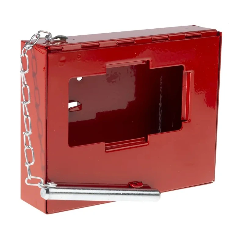 RS PRO Steel Wall Mount Red Key Lock Box with 2mm Break Glass Access Door 285-2780