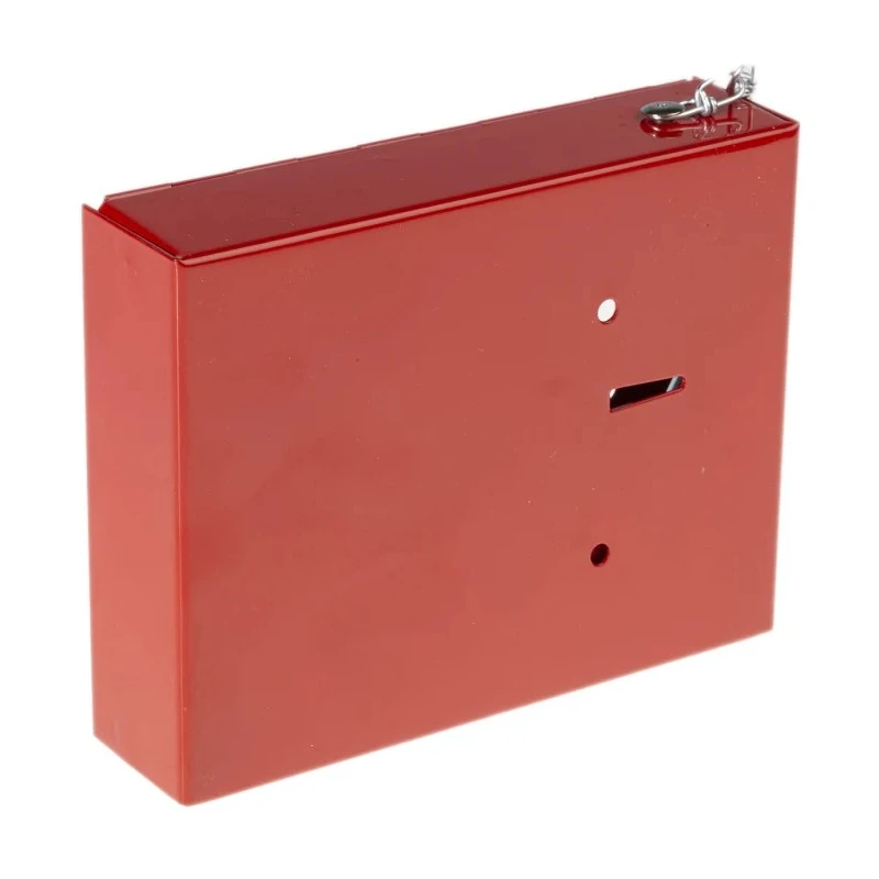 RS PRO Steel Wall Mount Red Key Lock Box with 2mm Break Glass Access Door 285-2780