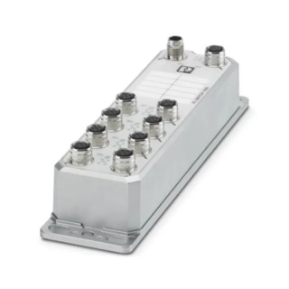 Phoenix Contact Industrial Unmanaged 8-Port M12 Ethernet Switch 10/100 Mbps IP67 226x60x46 mm 1196227