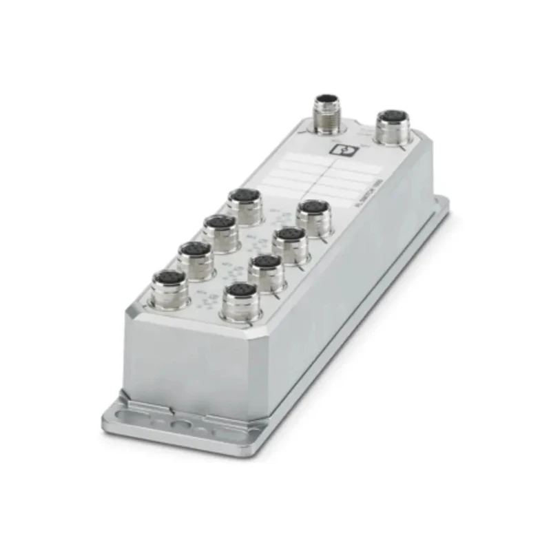 Phoenix Contact Industrial Unmanaged 8-Port M12 Ethernet Switch 10/100 Mbps IP67 226x60x46 mm 1196227