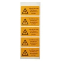 Idento Yellow Polyvinyl Chloride Safety Label Vor Öffnen des Gehäuses Netzstecker ziehen! ESSW17052