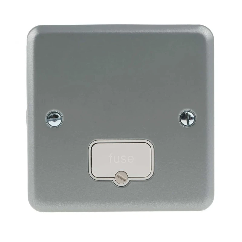 MK Electric 10A 3 Gang Metalclad Plus Fused Spur Surface Mount BS 1363 Pt.4 K954 ALM
