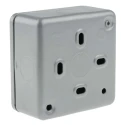 MK Electric 10A 3 Gang Metalclad Plus Fused Spur Surface Mount BS 1363 Pt.4 K954 ALM