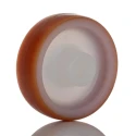 LAG Brown and White Polyurethane Trolley Wheel 80mm Diameter 25mm Width 100kg Load Capacity 9064