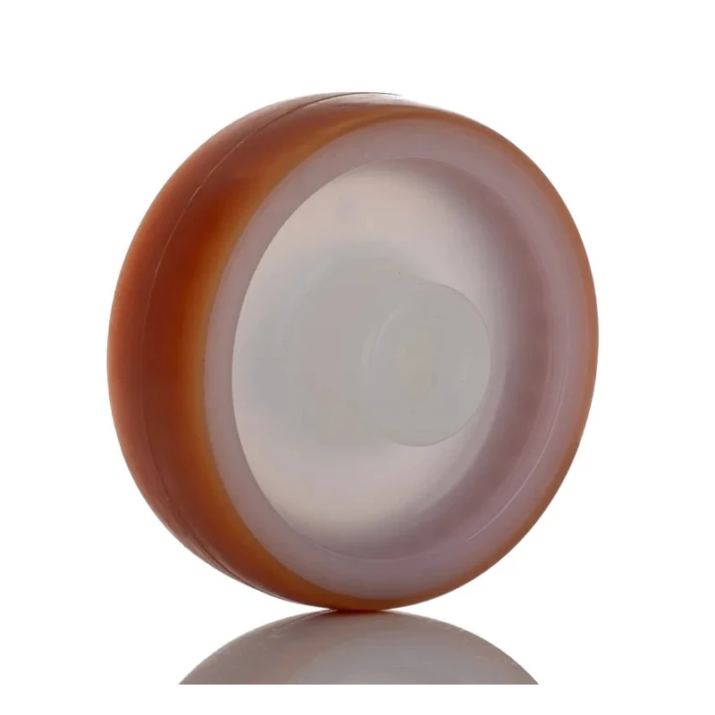 LAG Brown and White Polyurethane Trolley Wheel 80mm Diameter 25mm Width 100kg Load Capacity 9064