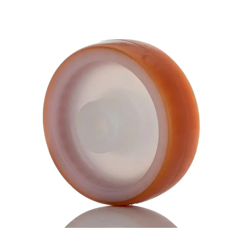 LAG Brown and White Polyurethane Trolley Wheel 80mm Diameter 25mm Width 100kg Load Capacity 9064
