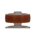 LAG Brown and White Polyurethane Trolley Wheel 80mm Diameter 25mm Width 100kg Load Capacity 9064