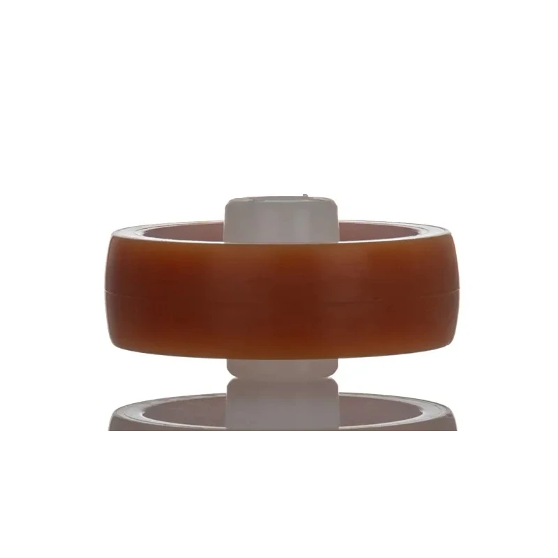 LAG Brown and White Polyurethane Trolley Wheel 80mm Diameter 25mm Width 100kg Load Capacity 9064
