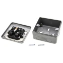MK Electric 13A Grey 1 Gang Plug Socket Metalclad Plus Indoor Type G 230V Screwless Surface Flush Mount K848 ALM