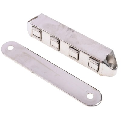 RS PRO Zinc Plated Die Cast Zinc Magnetic Catch 8kg Holding Force 293-7869