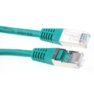 Decelect Cat5 Ethernet Cable 8 Core Shielded Screened Green PVC Jacket 2 m CR503B2CVT