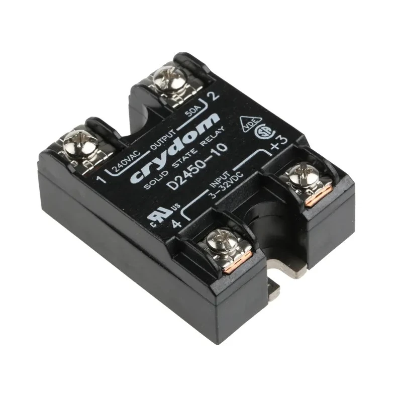 Crydom 1 Series Solid State Relay Panel Mount 50A Load 280 Vrms Load 32V Control D2450-10