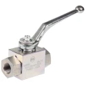RS PRO Zinc Passivated Steel Hydraulic Ball Valve G 3/8, 500 bar Max Pressure, -20°C to 100°C, 2 Ports 297-5833