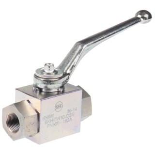 RS PRO Zinc Passivated Steel Hydraulic Ball Valve G 3/8, 500 bar Max Pressure, -20°C to 100°C, 2 Ports 297-5833