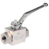 RS PRO Zinc Passivated Steel Hydraulic Ball Valve G 3/8, 500 bar Max Pressure, -20°C to 100°C, 2 Ports 297-5833